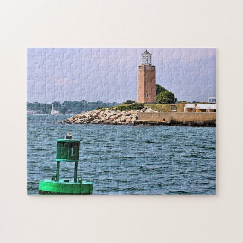 Avery Point Lighthouse Connecticut Jigsaw Puzzle