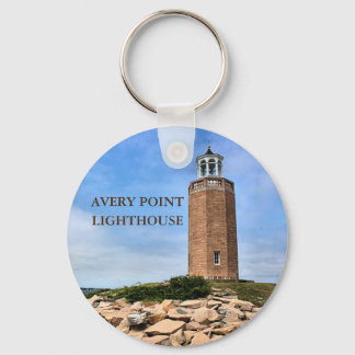 Avery Point Lighthouse Connecticut Keyring