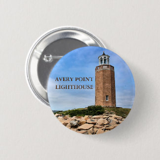 Avery Point Lighthouse, Connecticut Pin Button