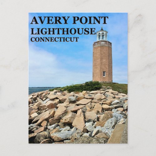 Avery Point Lighthouse Connecticut Postcard