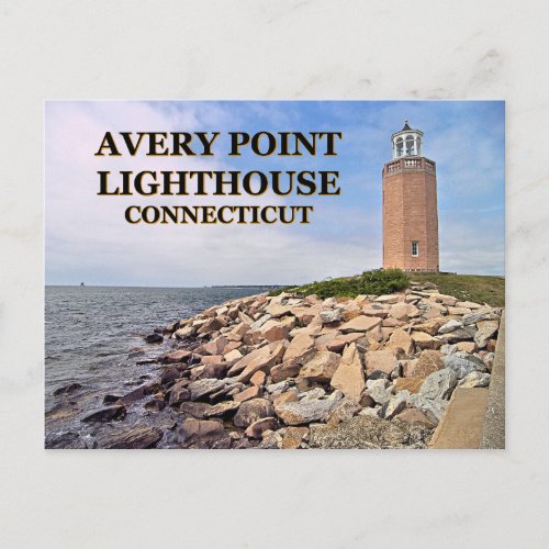 Avery Point Lighthouse Connecticut Postcard