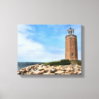 Avery Point Lighthouse, Connecticut Wrapped Canvas Print