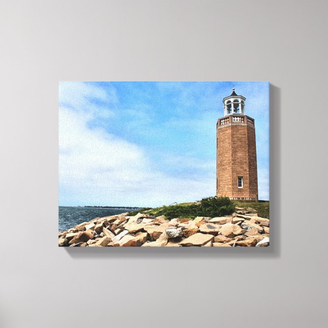 Avery Point Lighthouse, Connecticut Wrapped Canvas Print (Front)