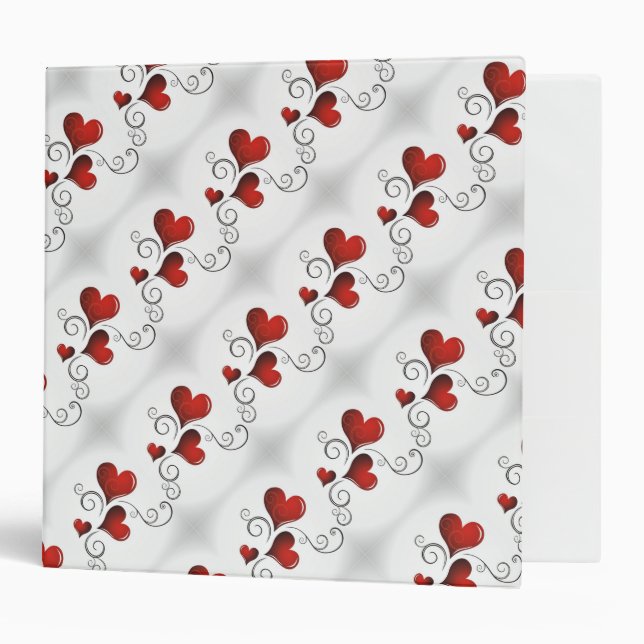 Avery Signature 2" Binder/Hearts & Swirls 3 Ring Binder (Front/Inside)