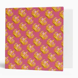 Avery Signature 2" Binder/Pink and Gold Crowns 3 Ring Binder