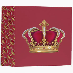 Avery Signature 2" Binder/Red and Gold Crowns 3 Ring Binder