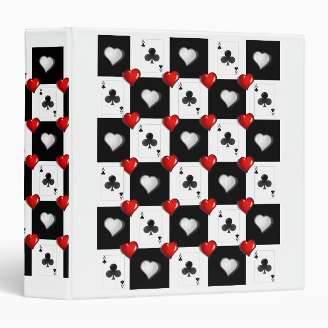 Avery Signature Binder Ace Cloves Red Hearts (Front/Spine)