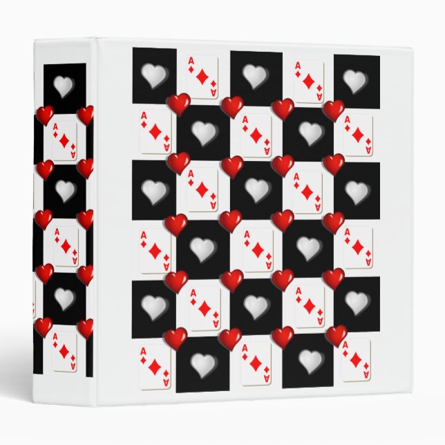 Avery Signature Binder Ace Diamonds Red Hearts (Front/Spine)