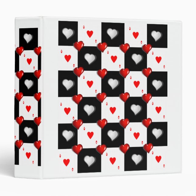 Avery Signature Binder Ace Hearts Red Hearts (Front/Spine)