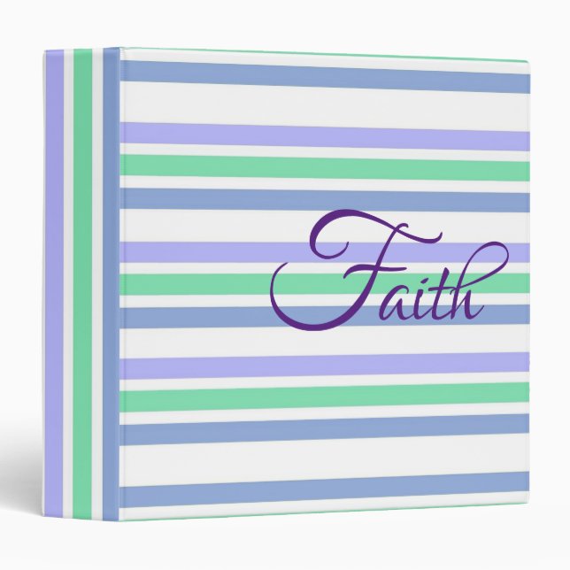Avery Signature Binder Blue Green Purple Faith (Front/Spine)