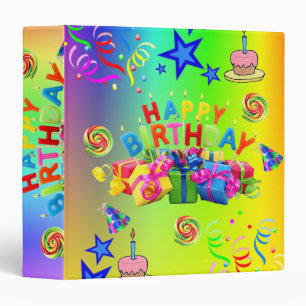 Avery Signature Binder Colorful Happy Birthday
