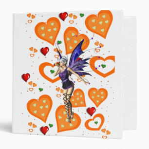 Avery Signature Binder Fairy Orange Hearts
