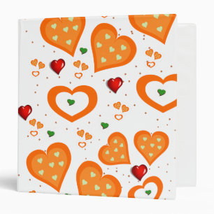 Avery Signature Binder Orange Hearts