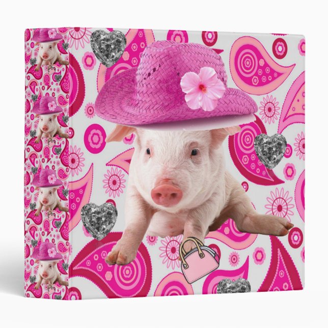 Avery Signature Binder Paisley  Pink Floral (Front/Spine)