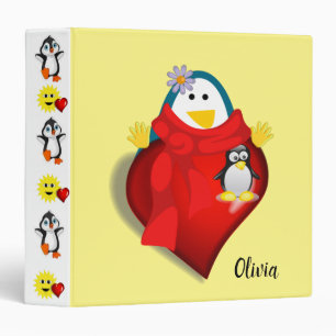 Avery Signature Binder Penguin Hearts