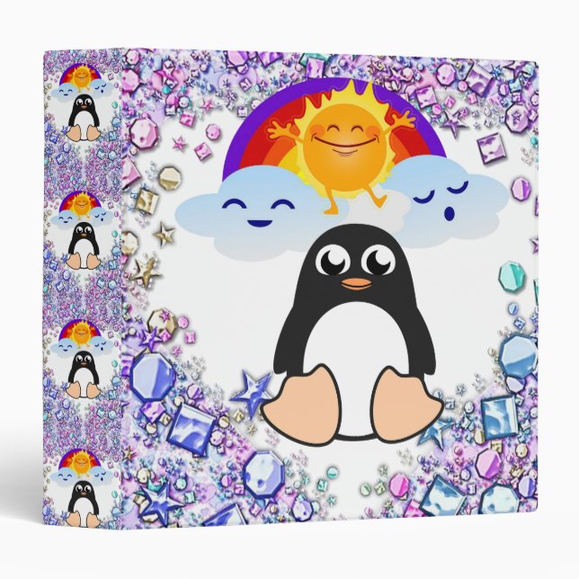 Avery Signature Binder Penguin Hearts (Front/Spine)