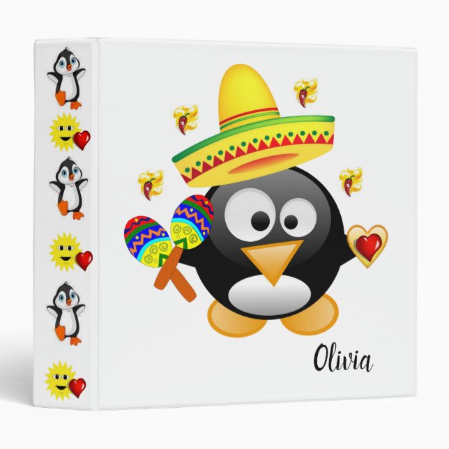 Avery Signature Binder Penguin Hearts (Front/Spine)