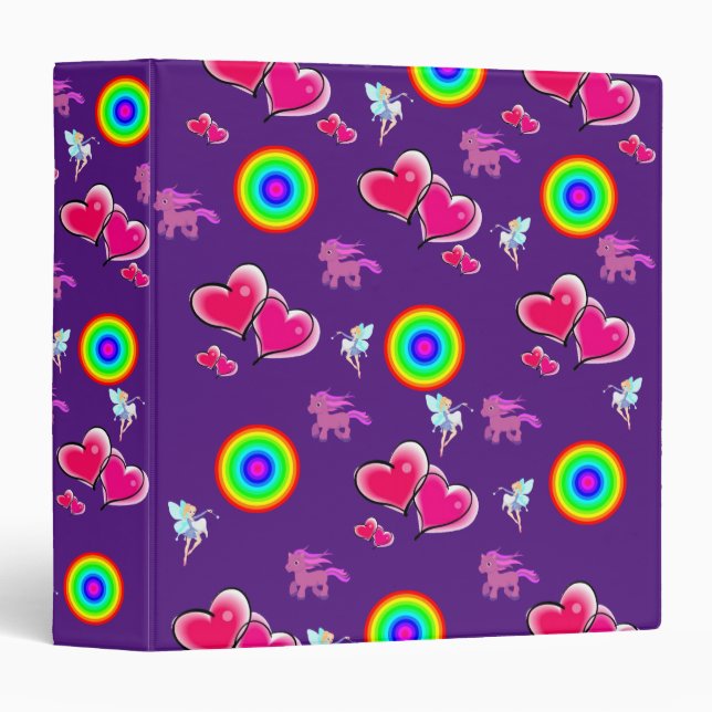 Avery Signature Binder Pink Hearts (Front/Spine)