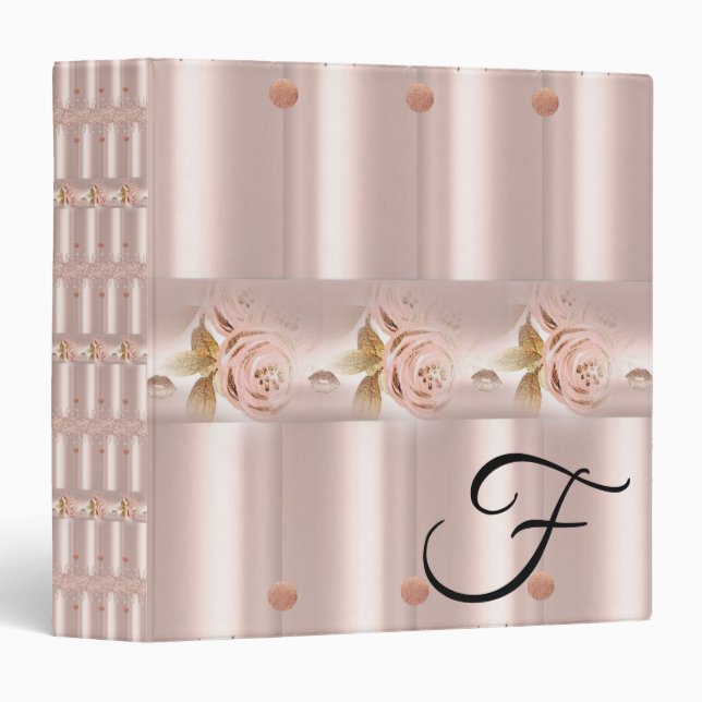 Avery Signature Binder Pink Rose Floral (Front/Spine)