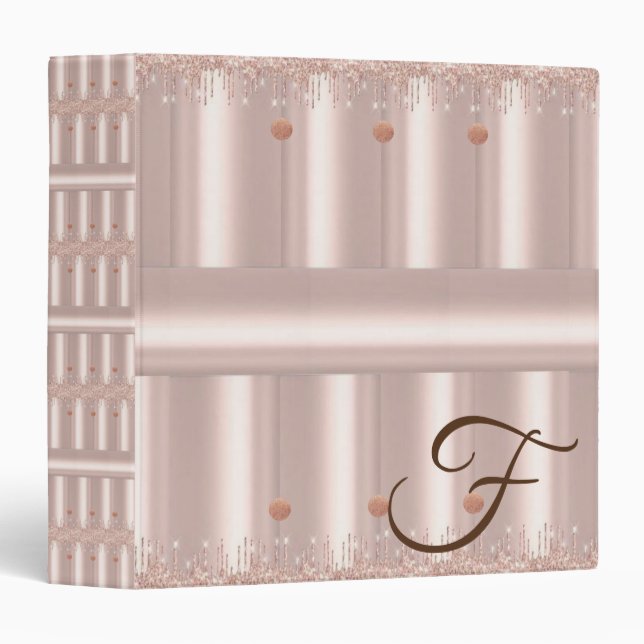 Avery Signature Binder Pink Rose Glitter Floral (Front/Spine)