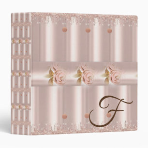Avery Signature Binder Pink Rose Glitter Floral