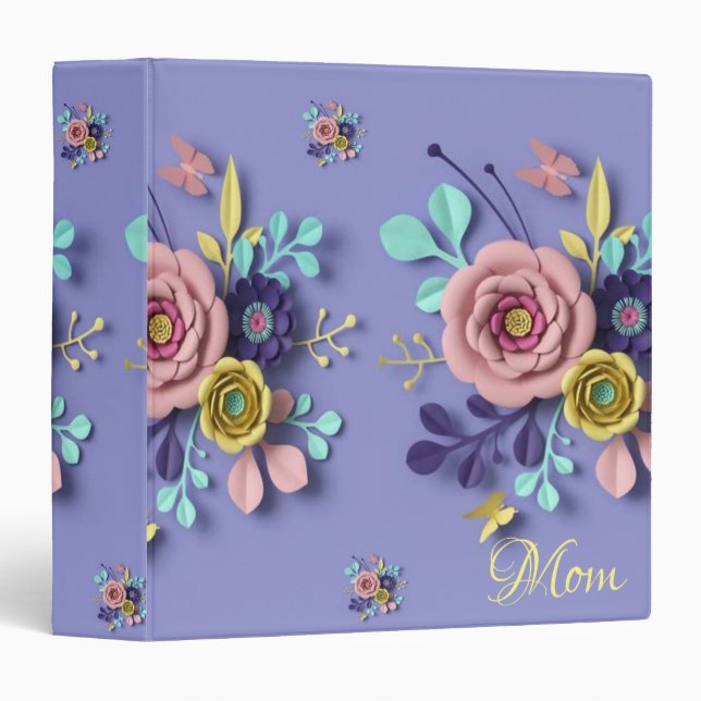 Avery Signature Binder Purple Roses (Front/Spine)