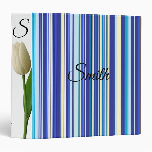 Avery Signature Binder Stripe White Tulip (Front/Spine)