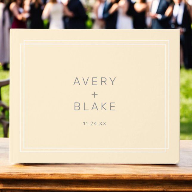 AVERY Simple Neutral Butter Yellow Wedding Guest Book (AVERY Simple Neutral Butter Yellow Wedding Guest Book)