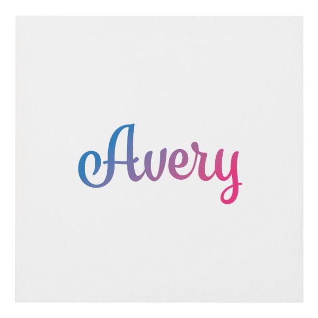 Avery Stylish Cursive Panel Wall Art (Front)