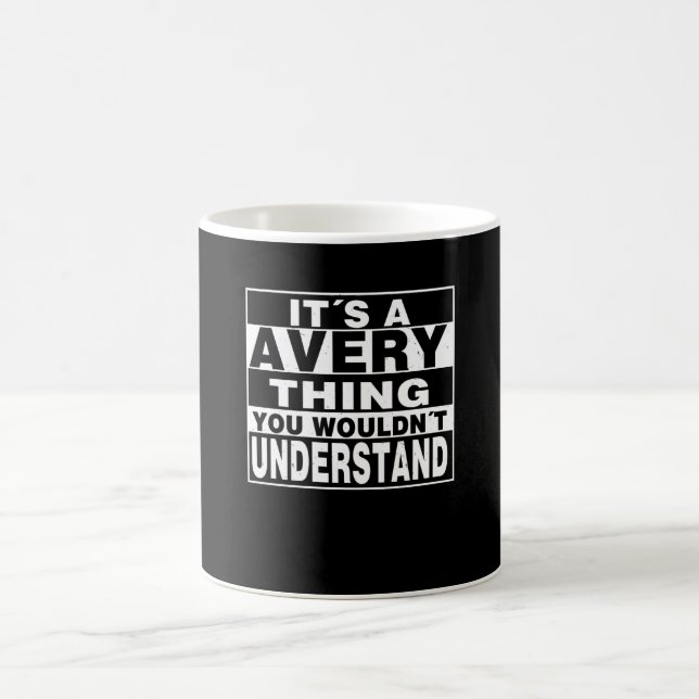 AVERY Surname Personalized Gift Coffee Mug (Center)