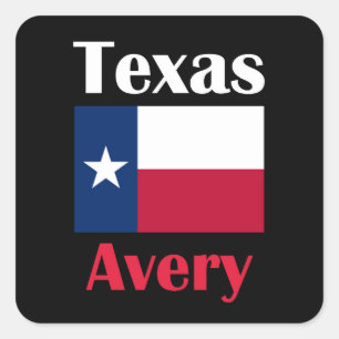 Avery TX Square Sticker