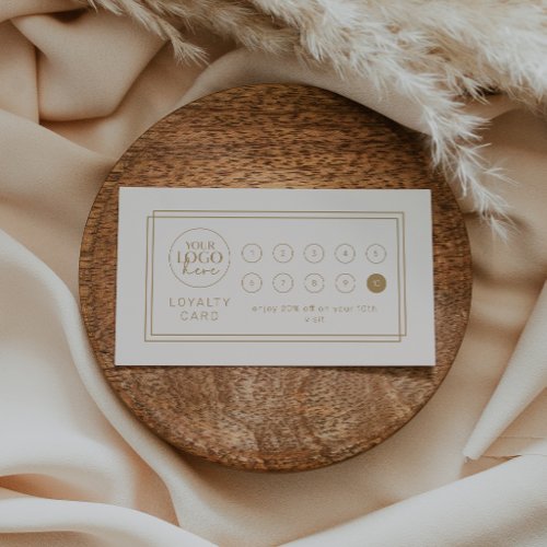AVERY Vintage Gold Logo Business Reward 10 Punch Loyalty Card