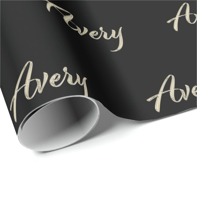 Avery white gold Handwriting Gift Paper (Roll Corner)