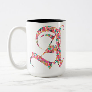 AVESTRAVA -A- colorful brushstrokes Two-Tone Coffee Mug