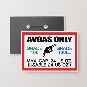 AVGAS / 100LL fuel only Button
