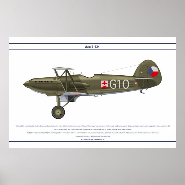 Avia B 534 Czech 5 Poster