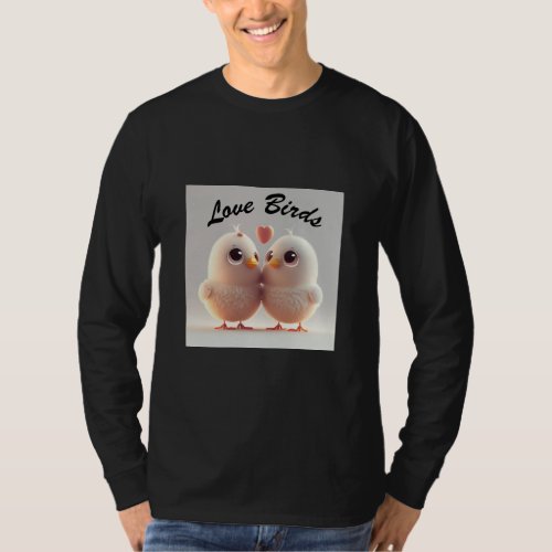 Avian Elegance Feathered Romance Edition T_Shirt