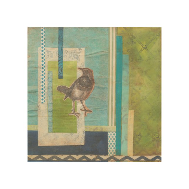 Avian Scrapbook I Wood Wall Decor (Front)
