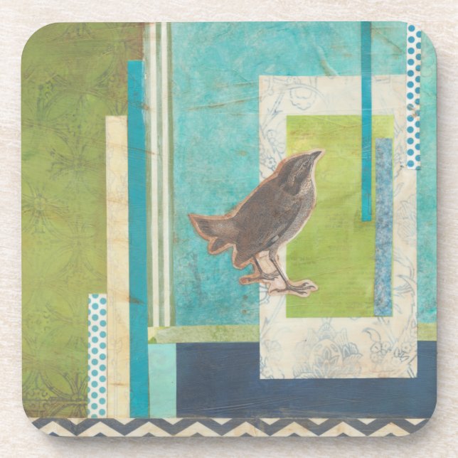Avian Scrapbook II Drink Coaster (Front)