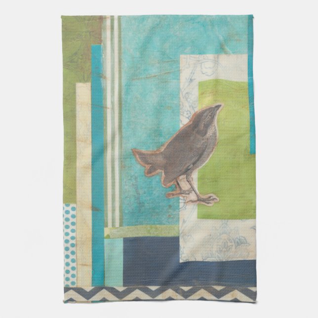 Avian Scrapbook II Kitchen Towel (Vertical)