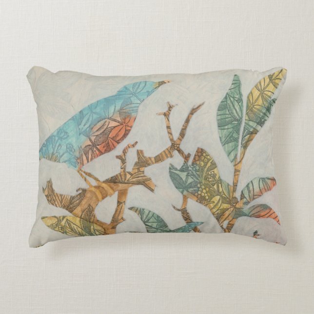 Aviary Collage I Accent Pillow (Front)