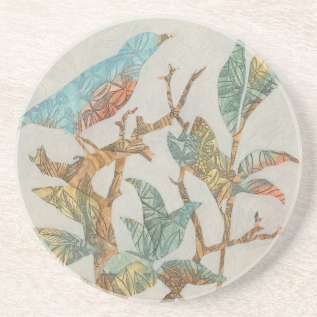 Aviary Collage I Drink Coaster (Front)