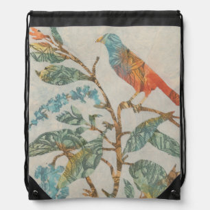 Aviary Collage II Drawstring Bag