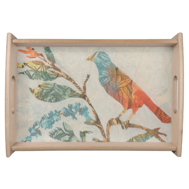 Aviary Collage II Serving Tray (Front)