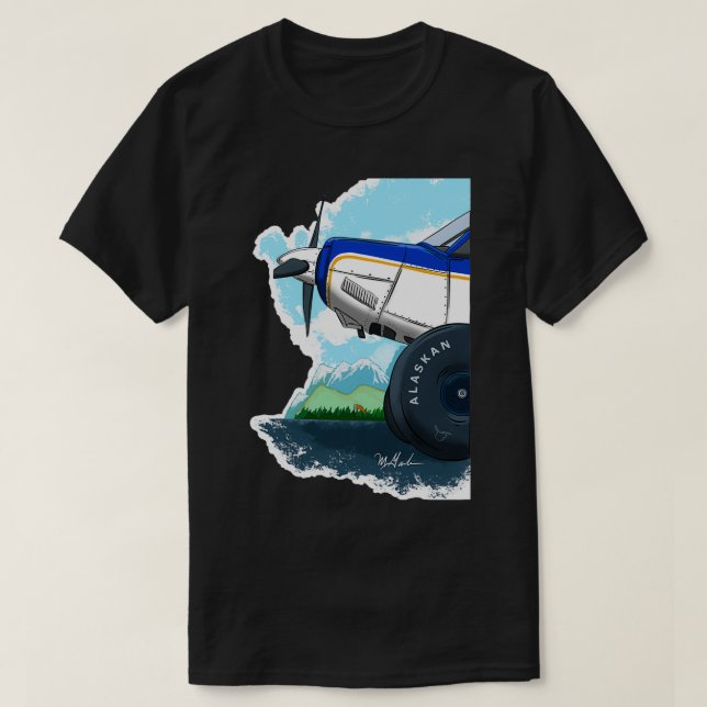 Aviat Husky front Valdez Alaska Stol T-Shirt (Design Front)
