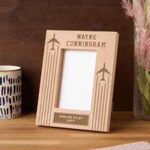 Aviation Airline Pilot Flight School Graduation  Engraved Frames