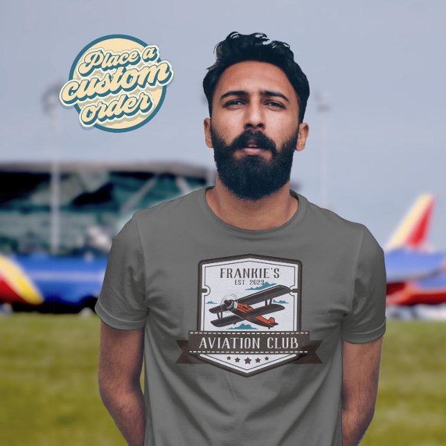Aviation Airplane Pilot Club Custom T-Shirt (Creator Uploaded)
