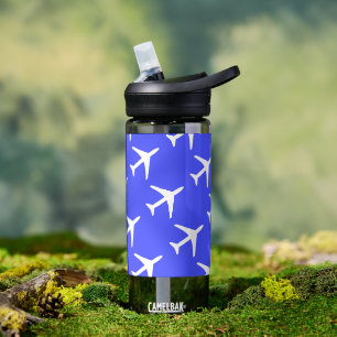 Aviation Airplane Plane Pilot Flying Sky Water Bottle