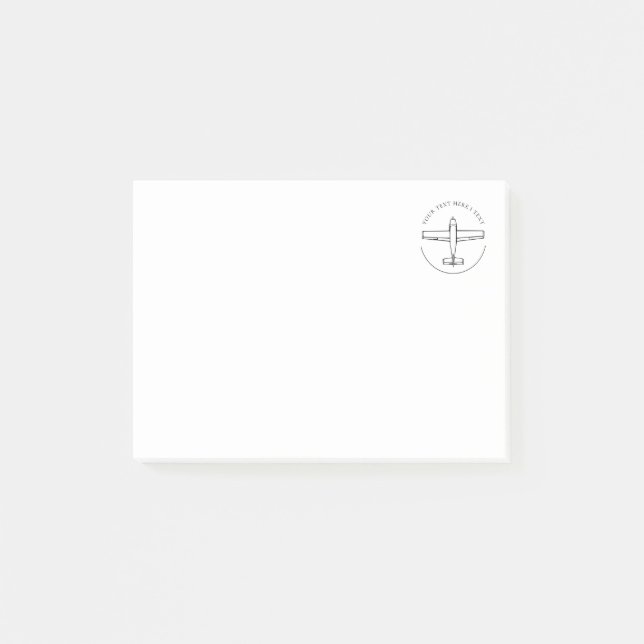 Aviation Airplane Post-it Notes (Front)