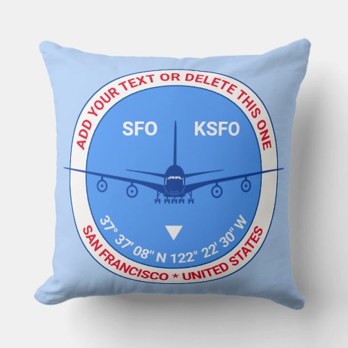 Aviation Airport Pilot Traveler Charming Throw Pillow